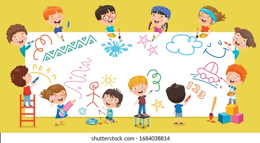 Art Concept Design With Funny Character
