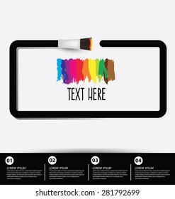 Art concept. Paint brush. vector Illustration.