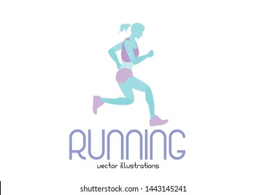 Art concept of a running man. Vector drawn by colorful. Minimal cover design. Creative Vector template brochures, flyers, presentations, logo, print, leaflet, banners.