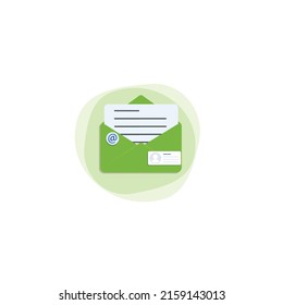Un arte de un sobre de contacto