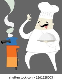 The art of cooking, vector and illustration