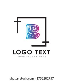 Art core letter type B logo template, vector logo for business and company identity 
