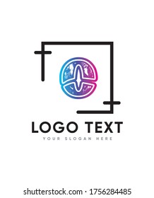 Art-Core-Buchstaben Typ O Logo-Vorlage, Vektorsymbol für Unternehmen und Firmenidentität 