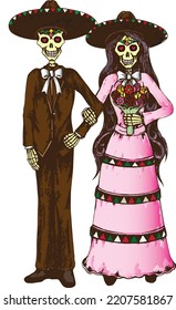 Art couple wedding mexican