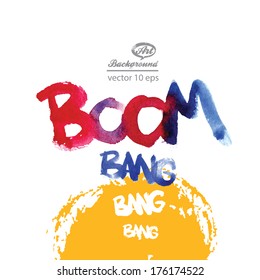 art cover design. boom bang bang vector hand draw