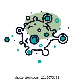 A art of a covid-19 vector illustration on white background