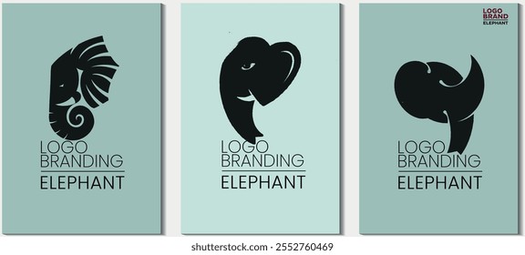 Art and craft, elephant logo and design poster, wild animal, Abstract and creative, beautiful composition 18 logo