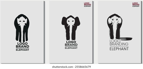 Art and craft, elephant logo and design poster, wild animal, Abstract and creative, beautiful composition 7 logo