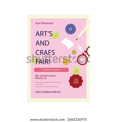 Art and craft fair flyer poster template design