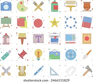 Art and craft icon set design vector illustration stock