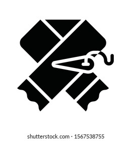 art and craft related needle and design scarf vector with solid design