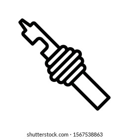 art and craft related needle and thread vector with lineal style