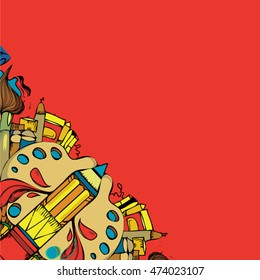 Art and creation, concept vector illustration