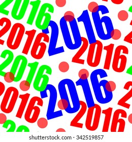 Art creative colorful new year winter holiday wallpaper vector illustration greeting card of christmas bright colorful number on white background