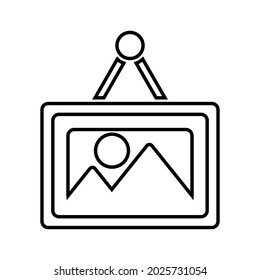 Arte, creativo, icono de la línea de galería. vector de contorno.