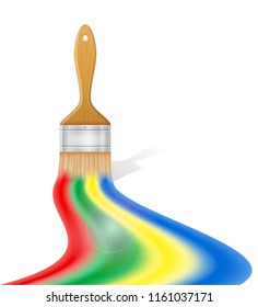 art creative paint brush concept vector illustration isolated on background