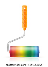 art creative paint roller brush concept vector illustration isolated on background