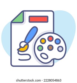 Art, creative, tool Modern concepts flat design, Premium quality vector illustration concept. Vector symbol.