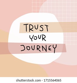 El arte y la creatividad citan el diseño vectorial con la frase manuscrita de letras simplificadas con fondo abstracto de color amarillo dorado y rosa rugoso con rejilla de verificación. 