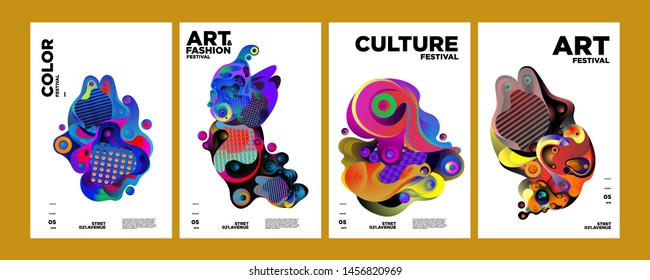 Art, Culture, And Fashion Colorful Illustration Poster. Abstract Illustration For Festival, Exhibition, Event, Website, Landing Page, Promotion, Flyer, Digital And Print.
