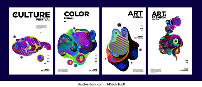 Art, Culture, And Fashion Colorful Illustration Poster. Abstract Illustration For Festival, Exhibition, Event, Website, Landing Page, Promotion, Flyer, Digital And Print.
