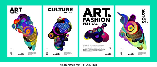 Art, Culture, and Fashion Colorful Illustration Poster. Abstract Illustration for festival, exhibition, event, website, landing page, promotion, flyer, digital and print.
