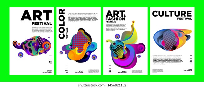 Art, Culture, and Fashion Colorful Illustration Poster. Abstract Illustration for festival, exhibition, event, website, landing page, promotion, flyer, digital and print.
