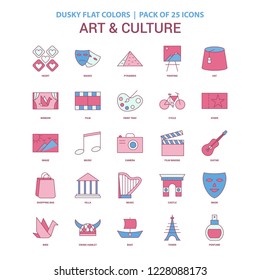 Art and Culture icon Dusky Flat color - Vintage 25 Icon Pack