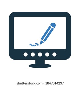 Art, custom design, pencil icon. Editable vector isolated on a white background.