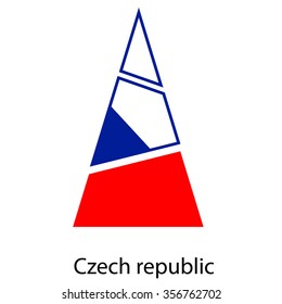 Art Czech republic flag christmas tree