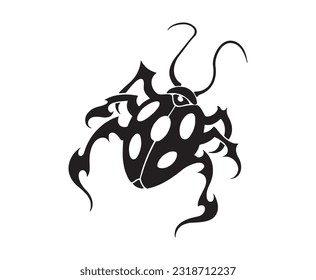 art danger spider black white tattoo element vector template animal
