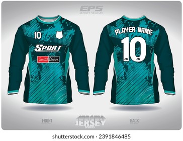 art dark green in light green pattern design, illustration, textile background for sports t-shirt, football jersey shirt mockup for football club. consistent front view