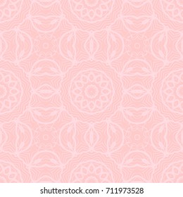 art deco abstract floral seamless pattern . rose color monochrome vector illustration