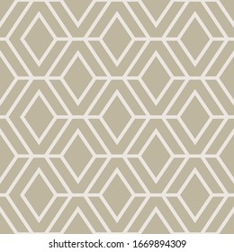 Art deco abstract seamless pattern. Vector vintage background with rhombuses