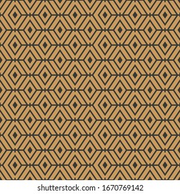 Art deco abstract seamless pattern. Vector vintage background with lines