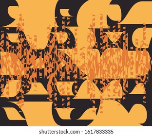 Art Deco Abstract Style Ornamental Background Geometric Simple Shapes Artistic Backdrop