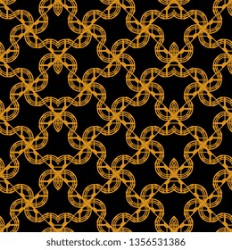 Art deco Abstract textured geometric seamless pattern golden