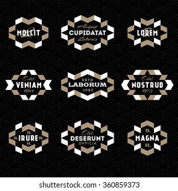 art deco antique luxury vintage monochrome old hipster minimal geometric linear vector frame , border , label  for your logo, badge or crest and seamless background