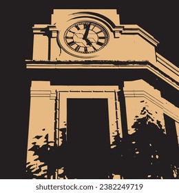 Art Deco architecture and clock face