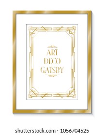 Art deco background in a frame