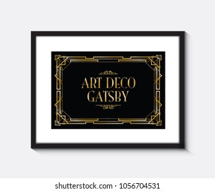 Art deco background in a frame