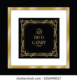 Art deco background in a frame