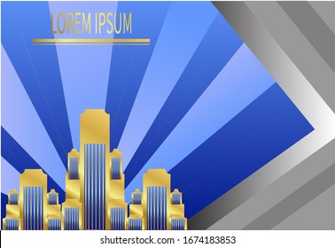 art deco background poster vector