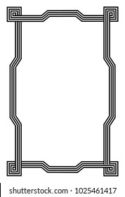 Art Deco black decorative frame