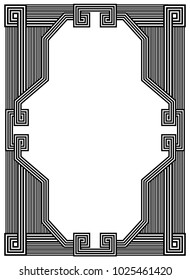 Art Deco black decorative frame