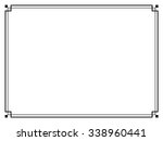 Art Deco black ornamental decorative frame