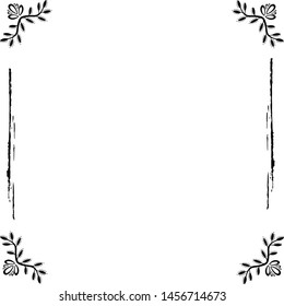 Art Deco black ornamental decorative frame