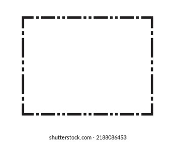 Art Deco black ornamental decorative frame. isolated on white background