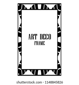 Art Deco black ornamental vintage decorative frame