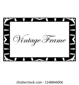 Art Deco black ornamental vintage decorative frame